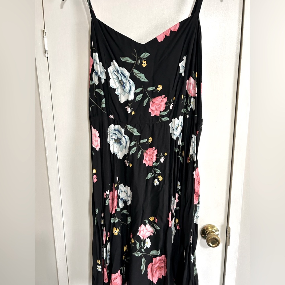 Old Navy Black Dress with Floral Print